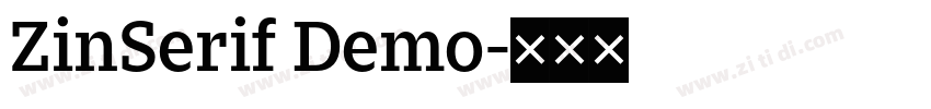 ZinSerif Demo字体转换